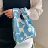 Bolsa Tejida de Luna Llena, Bolsa de Recuerdo, Bolsa Tejida para Banquete de los 100 Días del Bebé, Bolsa de Regalo, Bolso de Mano, Bolsa de Dulces para Boda