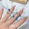 Estrella Brillante~Anillo de Diamante Explosivo de Doble Cabeza para Mujer, Diseño de Nicho, Anillo Articulado de Lujo Accesible, Anillo de Apilamiento de Gama Alta