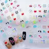 Série Popular de Pets Fofos Adesivos Cartoon para Nail Art Flor 5D em Relevo Laço Papelaria Adesivos para Unhas Atacado