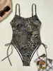 2026 Novo Maiô Peça Única Estilo Europeu e Americano Transfronteiriço para Mulheres, Moda Praia com Estampa de Leopardo, Biquíni Sexy Emagrecedor e que Valoriza a Silhueta