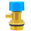 Válvula de Purga de Aire Universal de 6 Puntos para Radiadores de Calefacción, Tapón de Drenaje para Calefacción por Suelo Radiante y Aguas Residuales, Válvula de Purga de Agua de 1 pulgada, Válvula de Purga de Aire Doméstica de Latón