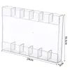 Caja de Almacenamiento Portavasos Acrílico Transparente Exhibidor de Popotes Estante de Almacenamiento a Prueba de Polvo Gabinete de Pared con 5 Compartimentos 6 Compartimentos