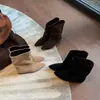 Primer Encuentro Temporada Botines Elegantes de Puntera Puntiaguda con Pliegues Botas de Moda Otoño 2026 Ante Marrón Botas Versátiles Elegantes para Mujer