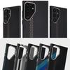 Adecuado para Funda de Teléfono Móvil Samsung S26Ultra, Ultra-Delgada Magnética Textura de Fibra de Carbono Kevlar, S25Plus Duro tipo Piel 4