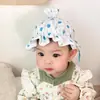 Chapéu de Bebê para Meninas para Primavera e Outono, Chapéu com Orelhas de Bolinhas para Proteção, Chapéu de Princesa com Amarração para Recém-Nascidos, À Prova de Vento, Respirável para Bebês Pequenos, Unissex