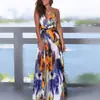 Novedades Primavera y Verano 2025 Ropa de Mujer Europea y Americana Transfronteriza Amazon Sexy Moda Tirantes Estampado Vestido de Playa