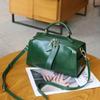 Bolso Almohada de Cuero Genuino para Mujer 2023 Nuevo Bolso de Mano de Moda Vintage Banda Ancha Combinable Bolso Cruzado de Cuero Vacuno para Mujer