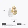Anillo Hueco de Acero Inoxidable con Hilo Dorado Incrustado con Turquesa Moda Retro Estilo de Gama Alta Anillo Anillo