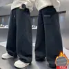 Pantalones de forro polar para niños 2025 Nuevo estilo Otoño e Invierno para niños mayores, Pantalones deportivos gruesos de forro polar para deportes de invierno, Modernos