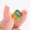 Cuentas Espaciadoras Azules tipo Koi Calado Chino y Trébol de Cuatro Hojas para Pulseras DIY con Agujeros Grandes, Accesorios al por Mayor