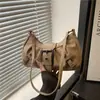 Bolsa de Axila Sexy Estilo Retrô Americano Antigo para Mulheres Outono e Inverno Design de Nicho Versátil Bolsa de Ombro Trabalho Bolsa Pequena