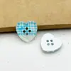 Botón Lindo de Corazón con Cuatro Ojos Estampado de Dibujos Animados Cardigan Vestido Botón Decorativo DIY Ropa Infantil Hecho a Mano