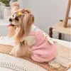 Nuevos overoles lindos de felpa teddy de cuatro patas para mascotas de otoño e invierno, ropa gruesa y cálida para perros mascotas al por mayor