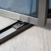 Tipo Diamante Separação Úmida e Seca Preto Simples Aço Inoxidável Box de Banho Banheiro Divisória de Vidro Porta Plana