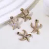 Acrílico Duas Cores Duplo Furo Série Marinha Banhado a Ouro Concha Estrela do Mar Colar para Celular Acessórios de Joias de Contas Soltas DIY