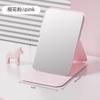 Nuevo espejo de maquillaje de PU portátil de escritorio vertical abatible estudiantes maquillaje HD plegable espejo pequeño