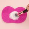 Nueva pequeña almohadilla de silicona para fregar con ventosa limpiador almohadilla de limpieza herramienta de belleza maquillaje almohadilla para pinceles de maquillaje multicolor opcional