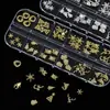 Joyería para Uñas de 12 Compartimentos Transfronteriza Nueva Joyería Navideña Aleación Copo de Nieve Alce Mixto Diamante para Uñas DIY