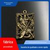 Criativo latão wucai Guan Gong chaveiro pingente de latão dominador homens vintage colar de proteção corporal etiqueta segura