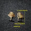 Material de Aço Inoxidável Banhado a Ouro 18K Pegada de Galhada de Veado Brincos para Cachorro Flor Rosa Primavera Brincos de Lótus em Estoque