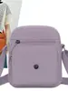 Bolso Pequeño Ligero de Múltiples Capas de Moda Bolso Cruzado de Nailon para Mujer Versátil Color Sólido Bolso de Hombro Pequeño Simple Bolso para Teléfono Móvil
