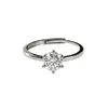 Anillo de seis garras de plata de ley s925 de imitación en stock, anillo de compromiso para pareja de mujer con moissanita de color D transfronterizo, lujo ligero con una sensación de alta gama