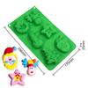 Serie navideña molde de silicona para hornear bandeja estrellas coloridas árbol de Navidad molde para pastel de mousse molde para jabón hecho a mano DIY