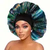 Gorro de Satén para Dormir de Ala Ancha Transfronterizo, Gorro Elástico de Seda de Leche para Artículos de Tocador y Belleza, Gorro de Ducha, Gorro para el Cuidado del Cabello, Gorro de Satén para el Cabello para Mujer