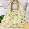 Bolsa de Mão Fofa Ecológica Tamanho Grande Dobrável Conveniente Sacola de Compras de Supermercado Resistente Durável Sacola de Compras de Legumes