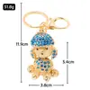 Amazon Poodle Strass Metal Chaveiro Pequeno Pingente Animal do Zodíaco Filhote Yiwu Pequenos Artigos Chaveiro