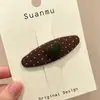 Pinza para el Cabello Melaleuca Otoño e Invierno para Mujer Lazo Estampado Leopardo Exquisita Pinza BB Accesorios para el Cabello Nuevo Estilo 2026 Pinza de Pato de Punto Versátil
