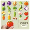 20 Piezas de Imanes de Refrigerador Magnéticos Suaves Originales de Verduras 3D para Educación Temprana, Cognición Alimentaria, Aula de Jardín de Infantes, Pegatinas Magnéticas Impermeables