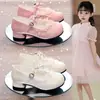 Sapatos de Couro para Meninas 2025 Primavera e Outono Novos Lolita Menininhas Sapatos de Princesa com Laço Sapatos Individuais Infantis Sapatos com Solado Macio