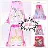 Pacote Unicórnio Bolso Presente Infantil Bolsa de Natação Bolsa de Armazenamento Mochila unicórnio