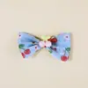 Acessórios Decorativos DIY Semi-Acabados para Roupas, Sapatos, Bolsas - Laço com Estampa de Cerejas Fofo Feito à Mão em Tecido - Atacado