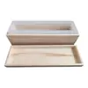 Jabón Artesanal Molde de Silicona para Tostada Molde para Jabón Caja de Madera Molde para Jabón Molde de Silicona Tostada 30*6*8 con Tapa de Madera