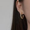 Brincos de Prata Esterlina S925 Livro Vermelho Quente para Mulheres Geométricos Versáteis High-end Leve Luxo Estilo Frio Estilo Chanel Brincos de Prata