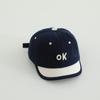 Nuevo Sombrero de Comercio Exterior Lindo Sombrero Hip-Hop para Bebé Gorra de Béisbol de Ala Corta con Letra Ok Gorra con Visera para Niños Primavera y Otoño