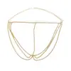 Cadena Facial de Pedrería de Venta Caliente Transfronteriza Europea y Americana para Mujer Sexy a la Moda Personalidad Joyería Facial Multicapa cadena facial