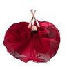 Traje de Dança Clássica Feminino Elegante Traje de Performance de Dança de Xinjiang Saia de Comprimento Médio Saia de Grande Balanço Vestido de Prática de Balé Moderno Saia de Recipiente