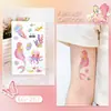Nuevas Pegatinas de Tatuaje Temporales de Dibujos Animados Fantasía con Purpurina de Rikalong, Suministro de Pegatinas Impermeables Temporales de Animales Unicornio para Niños