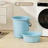 Juego de Cubo de Agua para el Hogar, Lavabo, Cucharón de Agua, Cubo de Plástico Engrosado, Gran Capacidad, Uso Doméstico, Set de Tres Piezas para Baño en Dormitorio de Estudiantes