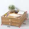 Caja de Almacenamiento para Escritorio de Oficina Gabinete de Almacenamiento de Madera Tipo Cajón Estante de Almacenamiento para Oficina Suministros Archivo Caja Organizadora Varios