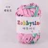 Tiras de Tela Teñidas en Degradado para Bolsas Tejidas a Mano DIY, Kit de Materiales para Pantuflas de Ganchillo Antipelusa, Alfombra de Cojín Tejido Denso