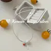 Primavera/Verano 2026 Caqui Buena Suerte Nuevo Estilo Chino Plata de Ley S925 Copo de Nieve Cristal Fantasma Bambú Caqui Collar Fresco y Sencillo