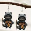 Brincos Pendentes de Gato Ninja Acrílico Transfronteiriços Brincos Pendentes Fofos com Tema de Animal Cartoon para o Dia a Dia e Torta