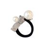 Nueva Cuerda para el Pelo con Perlas de Diamante Flash Cuerda de Pelo de Lujo para Niña Cola de Caballo Elegante Cuerda para el Pelo de Bola de Corbata Moda Elegante Cuerda para el Pelo de Bola de Corbata Adorno para la Cabeza