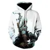 Comercio electrónico transfronterizo Europa y Estados Unidos nuevo Assassin's Creed impresión 3D moda chalecos holgados con capucha para parejas fabricantes suministro directo