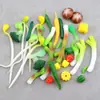 Pepino Pimienta Paisaje Cebolleta Brotes de Frijol Muñeca DIY Verdura de PVC Bolsillo Miniatura Casa Miniatura Accesorios de Juguete de Comida