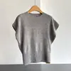 Chaleco de Punto Estilo Universitario 2026, Suéter Chaleco de Cuello Redondo con Mangas Volantes, Ropa Exterior para Mujer al por Mayor N3FS8959